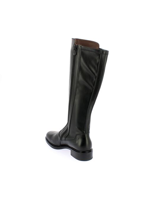 stivale da donna in pelle liscia nera con zip e parte posteriore elasticizzata NERO GIARDINI | I308812D100